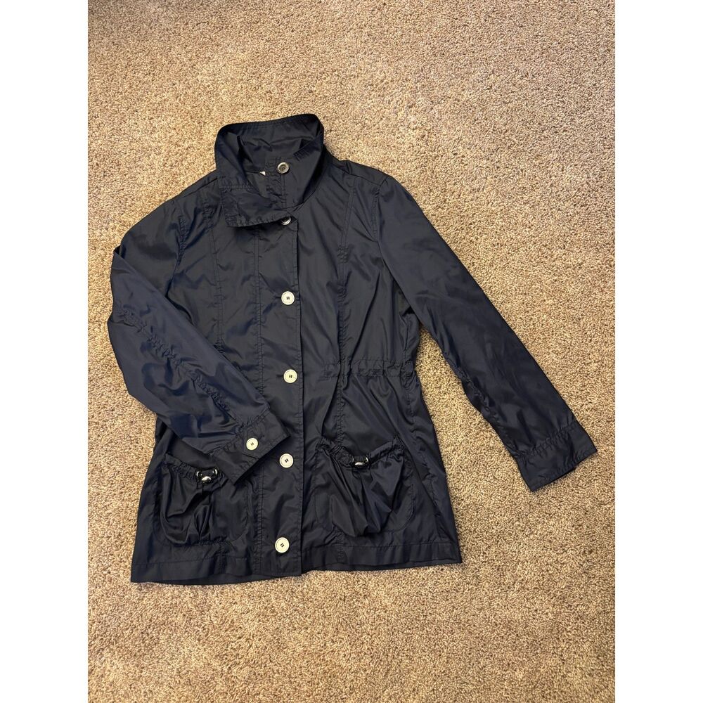 Laura Ashley Jacket Womens PM Navy Lightweight Rain Outdoors